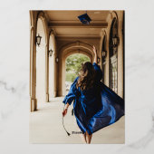 Invitation En Aluminium Typographie moderne Photo Graduation Party (Verso)