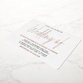 Invitation En Aluminium Typographie moderne Script Mariage réel (Rotation)