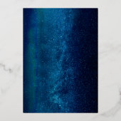 Invitation En Aluminium Typographie moderne simple Mariage Silver Galaxy (Verso)