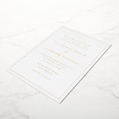 Invitation En Aluminium Typographie simple en noir et blanc Mariage offici (Rotation)