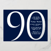 Invitation En Aluminium Typographie simple et élégante Jalon Anniversaire (Recto)