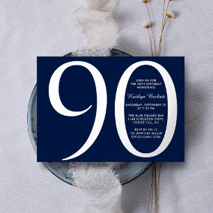 Invitation En Aluminium Typographie simple et élégante Jalon Anniversaire 