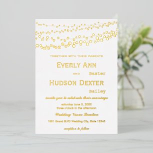 Invitation En Aluminium Typographie simple moderne argent galaxie mariage