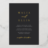 Invitation En Aluminium Ultra minimal | Calligraphie Accent Mariage photo (Recto)