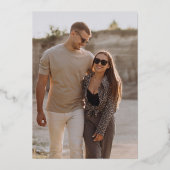 Invitation En Aluminium Ultra minimal | Calligraphie Accent Mariage photo (Verso)