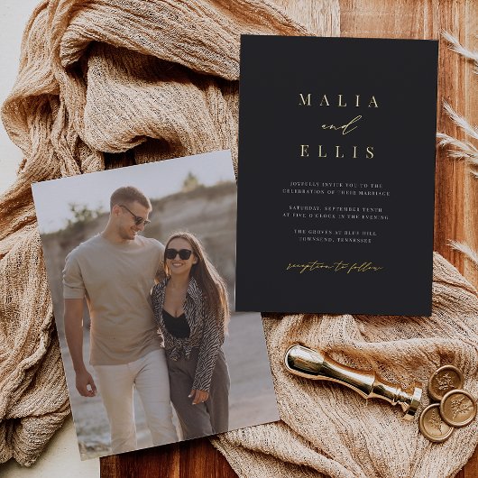 Invitation En Aluminium Ultra minimal | Calligraphie Accent Mariage photo