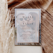 Invitation En Aluminium Ultra minimal | Mariage de superposition photo