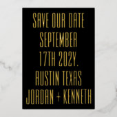 Invitation En Aluminium Ultra Moderne 2 Côté Gros Gras Photo Retour Mariag (Recto)