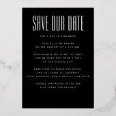 INVITATION EN ALUMINIUM ULTRA SIMPLE BOLD DETAILS OR PHOTO ENREGISTRER NOT (Verso)