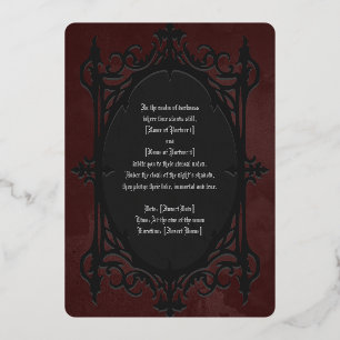 Invitation En Aluminium Un Amour Éternel, Un Divin Nocturne - Mariage Invi