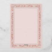 Invitation En Aluminium Un Baby shower d'or Rose à conte de verdure (Verso)