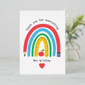 Invitation En Aluminium Un enseignant qui vous remercie pour tout (Debout devant)