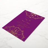 Invitation En Aluminium Un Mariage indien hindou mandala habillé (Rotation)