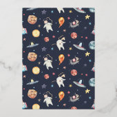 Invitation En Aluminium Un petit espace brillant 1er anniversaire (Verso)