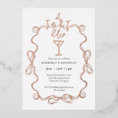 Invitation En Aluminium Un Petit Peu Vieux Martini Or Blanc Martini Annive (Recto)