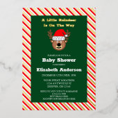 Invitation En Aluminium Un Peu De Rindeer Est En Chemin Baby shower (Recto)