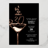 Invitation En Aluminium Un Tini Bit Plus âgé 30e anniversaire Cocktail Par (Recto)