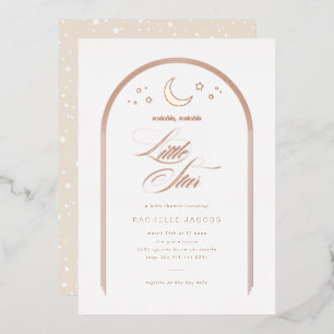 Invitation En Aluminium Une Baby Shower Rose Gold Genre Neutre Petite Étoi