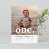 Invitation En Aluminium Une photo Argent d'anniversaire (Debout devant)