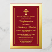 Invitation En Aluminium Une Sainte Communion Ou Une Confirmation Élégante  (Recto)