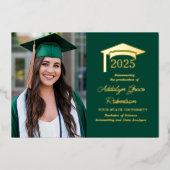 Invitation En Aluminium Université Green College - Diplôme photo (Recto)