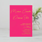 Invitation En Aluminium Valentines Coeurs roses Mariage flottant (Debout devant)