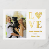 Invitation En Aluminium Valentines Jour Photo Amour Coeur (Recto)