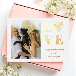 Invitation En Aluminium Valentines Jour Photo Amour Coeur