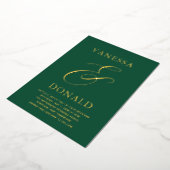 Invitation En Aluminium Vanessa Emerald Green Mariage moderne (Rotation)