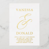 Invitation En Aluminium Vanessa Mariage moderne (Recto)