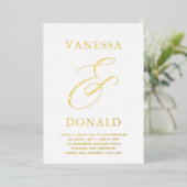 Invitation En Aluminium Vanessa Mariage moderne (Debout devant)