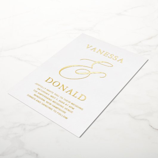 Invitation En Aluminium Vanessa Mariage moderne (Rotation)