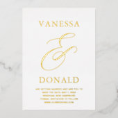 Invitation En Aluminium Vanessa Mariage moderne Enregistrer la date (Recto)