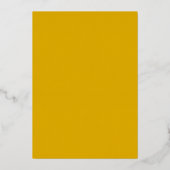 Invitation En Aluminium Vanessa Mustard Jaune Mariage moderne (Verso)