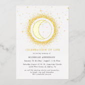 Invitation En Aluminium vedettes céleste de minuit célébration de la vie (Recto)