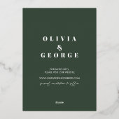 Invitation En Aluminium Végétation d'hiver Pinecone Noël Enregistrer la da (Verso)