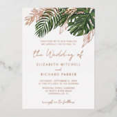 Invitation En Aluminium Végétation tropicale Botanique Mariage Boho d'été (Recto)