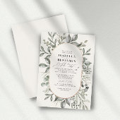 Invitation En Aluminium Verdure ovale Ovale Mariage or Rose
