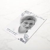 Invitation En Aluminium Véritable Argent Noir Blanc Photo Branches botaniq (Rotation)