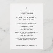 Invitation En Aluminium Véritable Argent Noir Blanc Photo Branches botaniq (Verso)