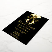 Invitation En Aluminium Véritable Fête des mariées Gold Witchy (Rotation)