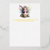 Invitation En Aluminium Véritable feuille fée princesse pixie filles do-it (Verso)