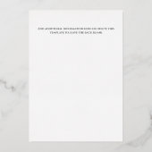 Invitation En Aluminium Véritable feuille rustique vignoble paysage douche (Verso)