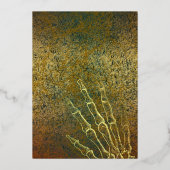 Invitation En Aluminium Véritable Foil Gothique Noir Crâne Halloween Party (Verso)