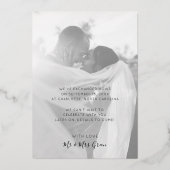 Invitation En Aluminium Véritable Foil Moderne Mariage Elopement Faire-par (Verso)