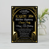 Invitation En Aluminium Véritable Foil Roaring 20s Meurtre Mystère Invitat (Debout devant)