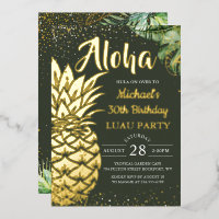 Véritable Foil Tropical Ananas Luau Beach Party