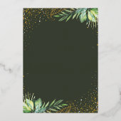 Invitation En Aluminium Véritable Foil Tropical Ananas Luau Beach Party (Verso)