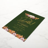 Invitation En Aluminium VÉRITABLE GOLD FOIL Automne Citrouille Enregistrer (Rotation)