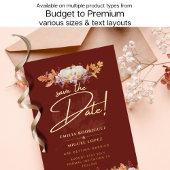 Invitation En Aluminium VÉRITABLE GOLD FOIL Automne Citrouille Enregistrer